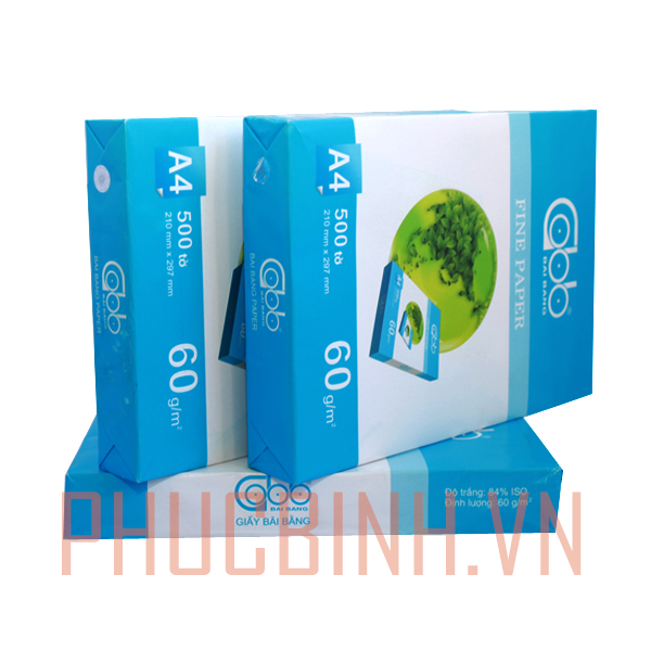 Giấy Bãi bằng vỏ xanh A4 định lượng 60