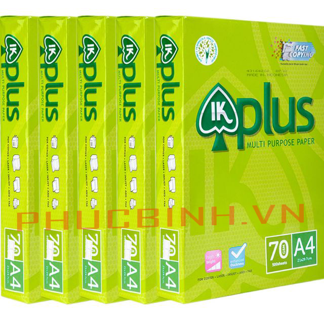 Giấy IK Plus A4 định lượng 70